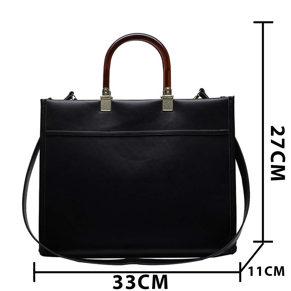 fekete strukturált női crossbody kézitáska méretábrán, 33 x 27 x 11 cm jelöléssel