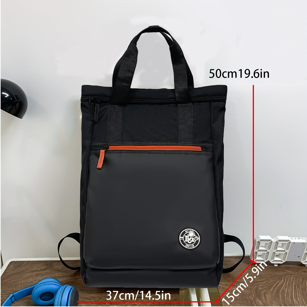 fekete uniszex laptop hátizsák méretábrán 50 x 37 x 15 cm jelöléssel