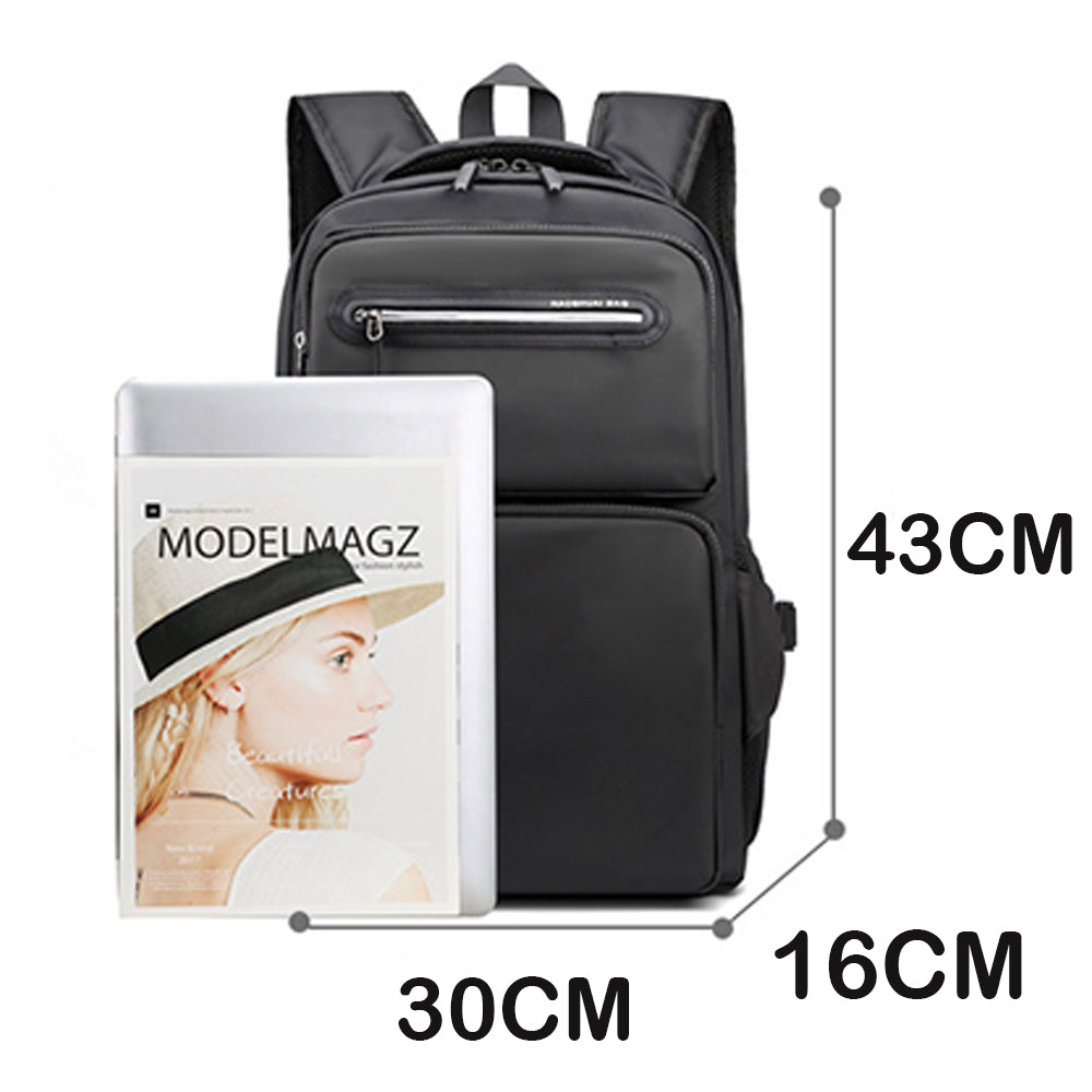 laptoptáska, fekete, kompakt, poliészter anyagból, vízálló kivitelben, főnézetben
