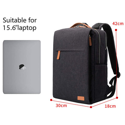 fekete unisex laptop hátizsák méretábrán, 42 x 30 x 18 cm és 15,6 hüvelykes laptop jelöléssel