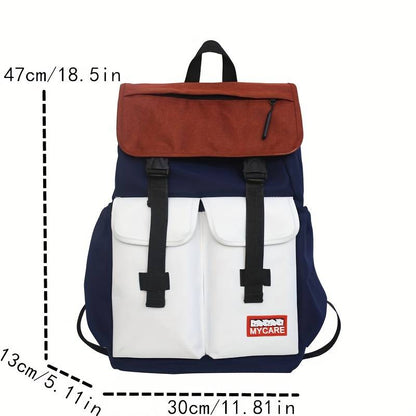 iskolatáska hátizsák, fehér, nylon anyagból, laptoprekesszel, belső rekeszekkel, 49947b modell
