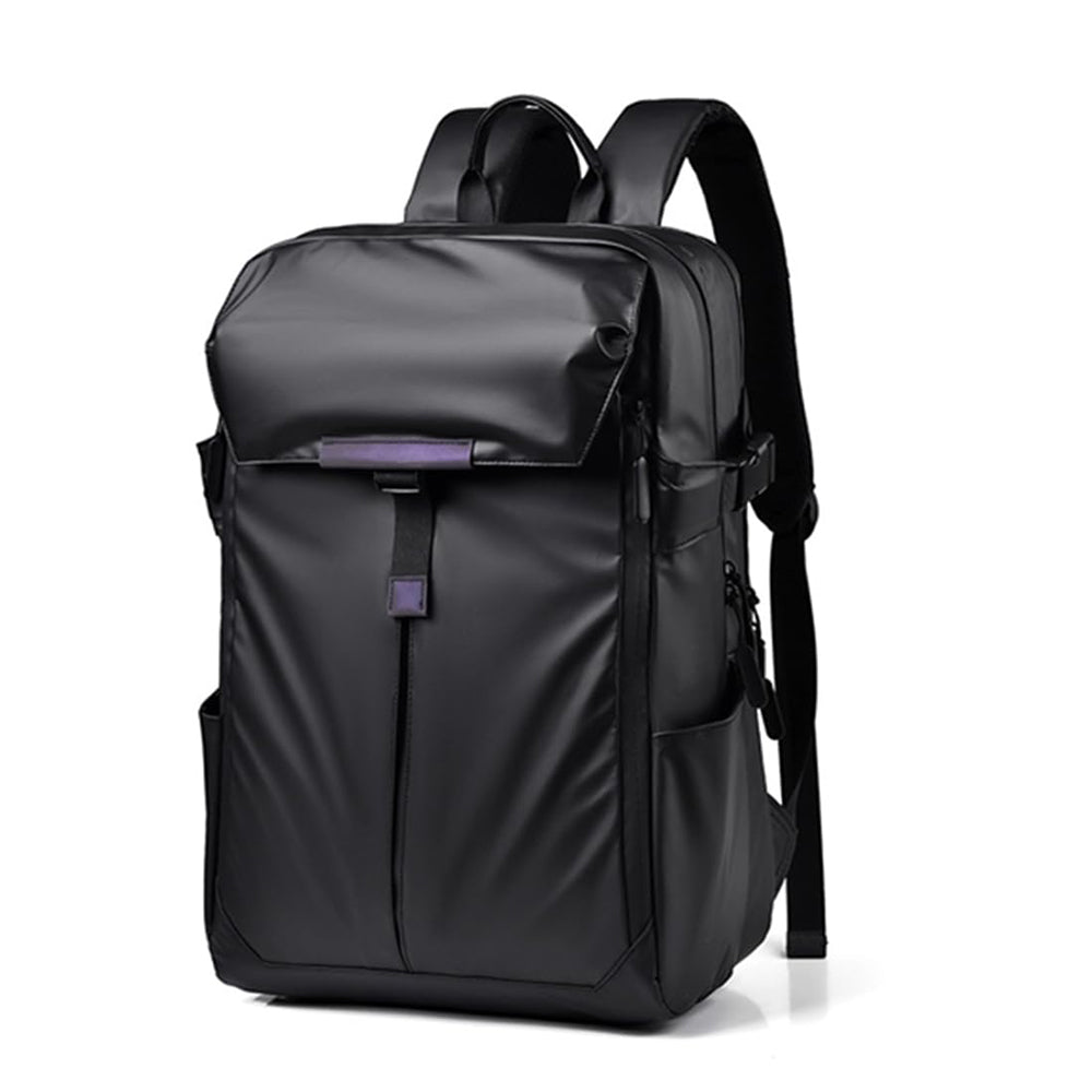Dollcini fekete vízlepergető 15,6 hüvelykes laptop hátizsák, fényes fedlappal