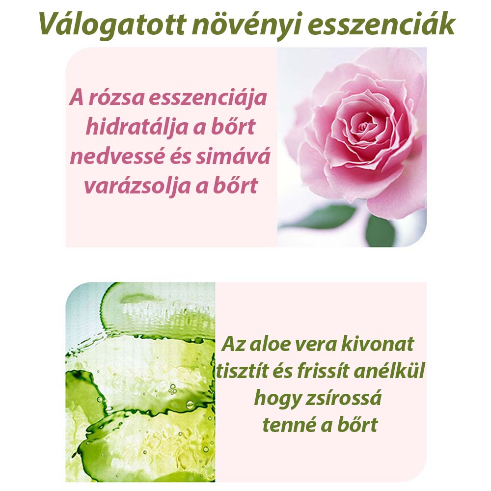 szépségápolási termék, rózsa formával, részletnézetben
