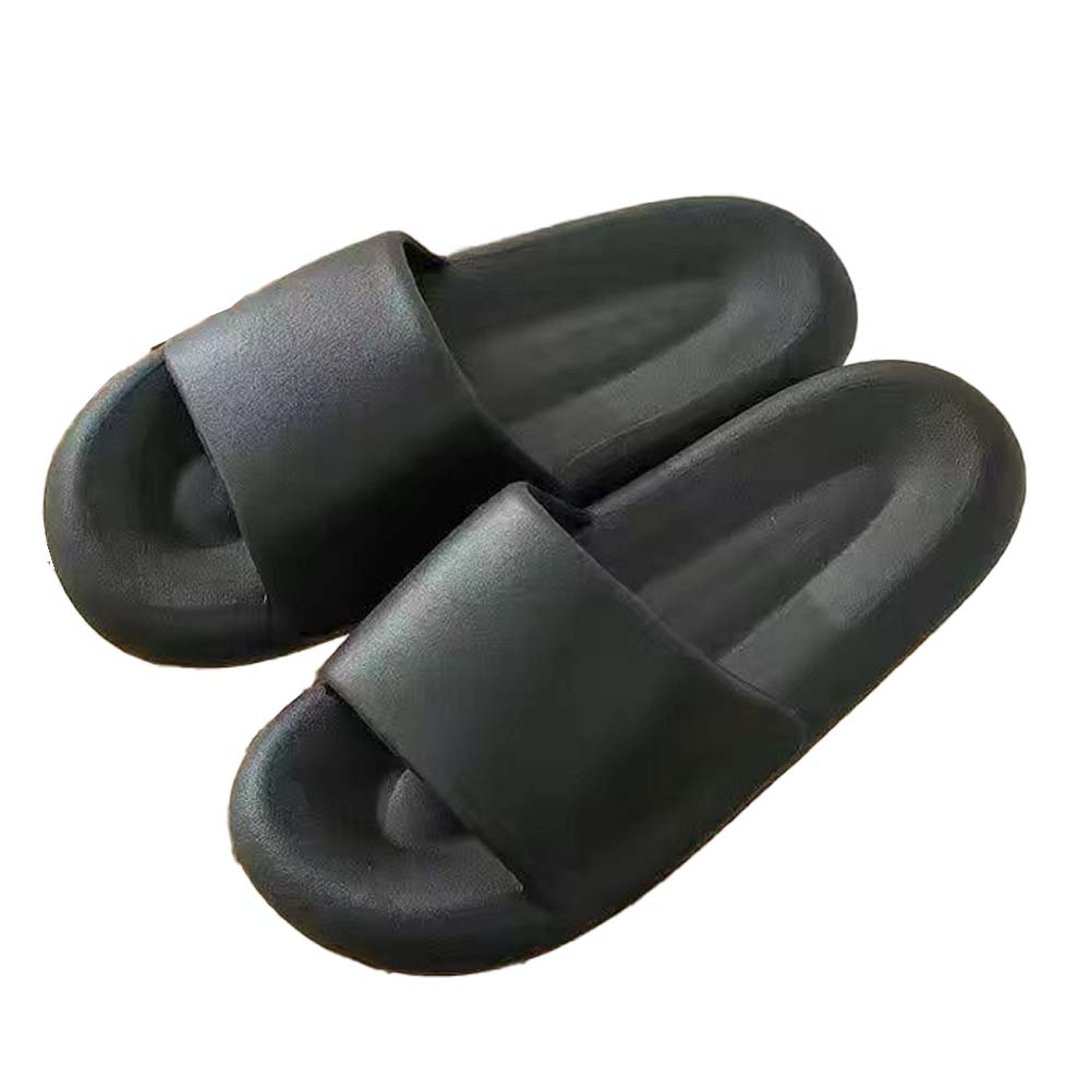 Dollcini fekete EVA unisex masszázspapucs, széles pánttal