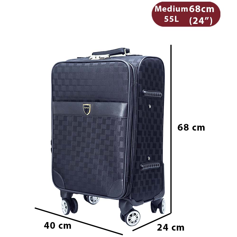 bőrönd, fekete, kompakt, oldalnézetben, 357890-166B modell