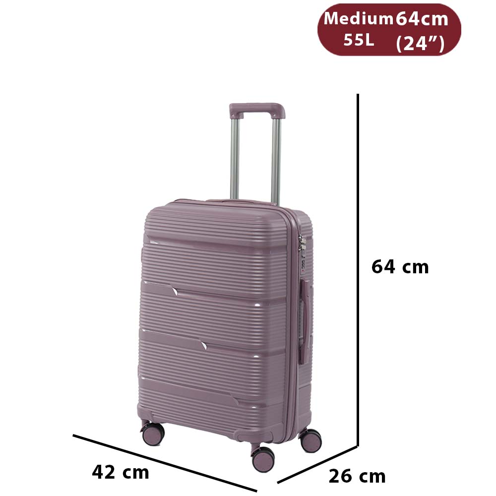 bőrönd szett, 3 részes, PP keményhéjjal, belső elválasztóval, 357912-233m modell
