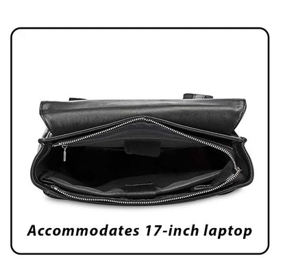 laptoptáska, fekete, műbőr kivitelben, laptoprekesszel, belső rekeszekkel, 66899 modell