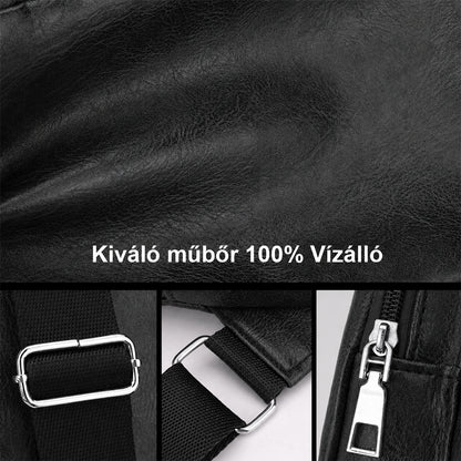 férfi táska, kompakt, műbőr kivitelben, karcálló felülettel, állítható pánttal