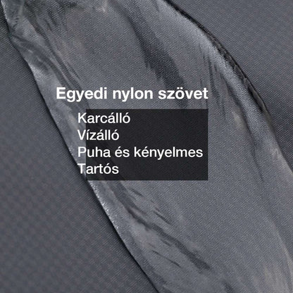 férfi vízálló futártáska, szürke, egyedi nylon szövet közelről