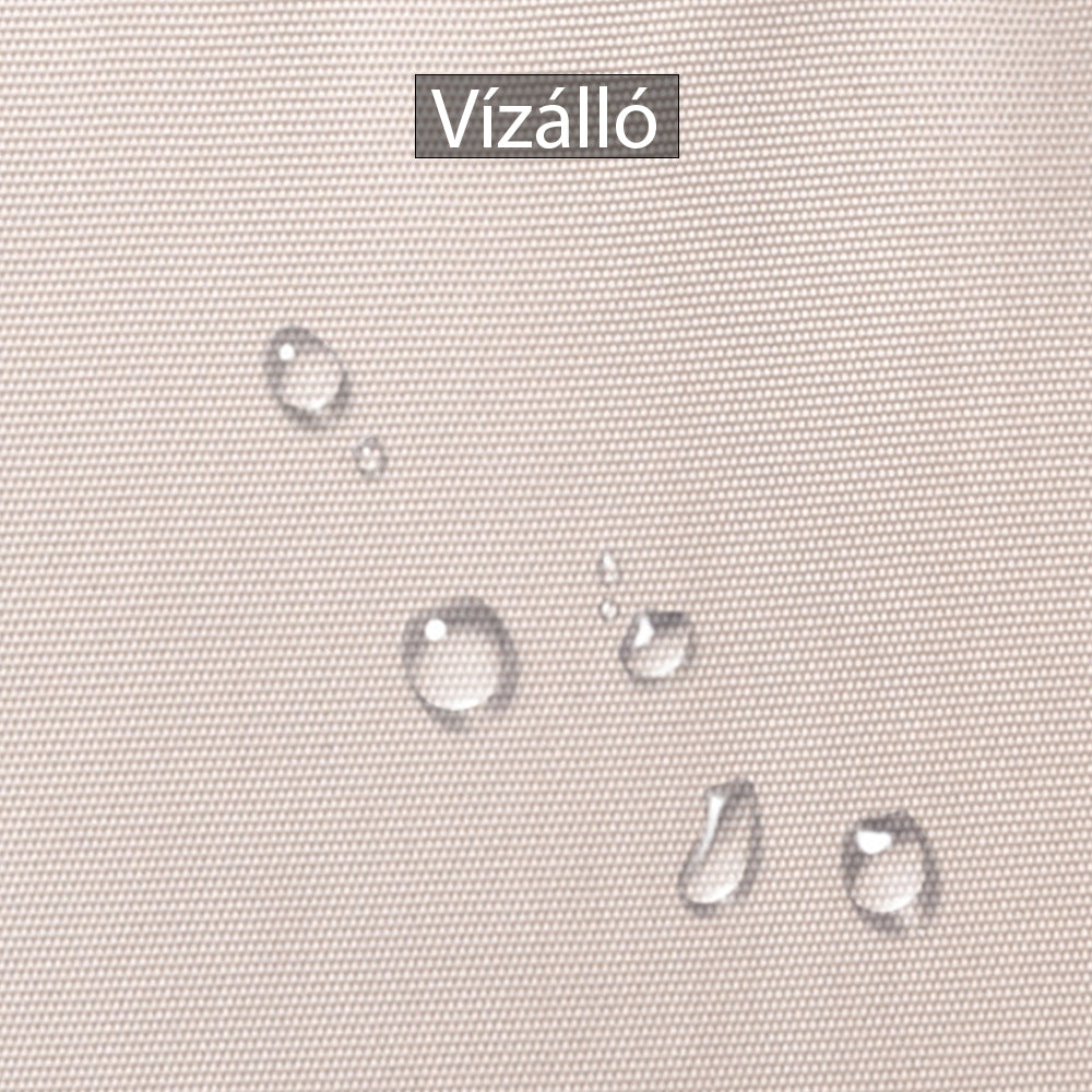 krémszínű női nylon hátizsák vízlepergető anyagteszten vízcseppekkel