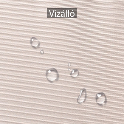 krémszínű női nylon hátizsák vízlepergető anyagteszten vízcseppekkel
