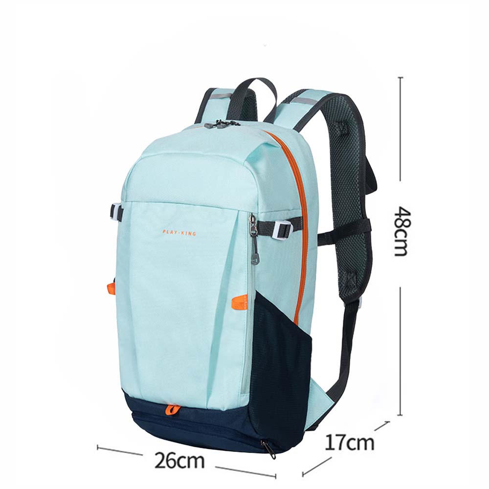 világoskék 13 hüvelykes laptop hátizsák méretábrán 48 x 26 x 17 cm jelöléssel