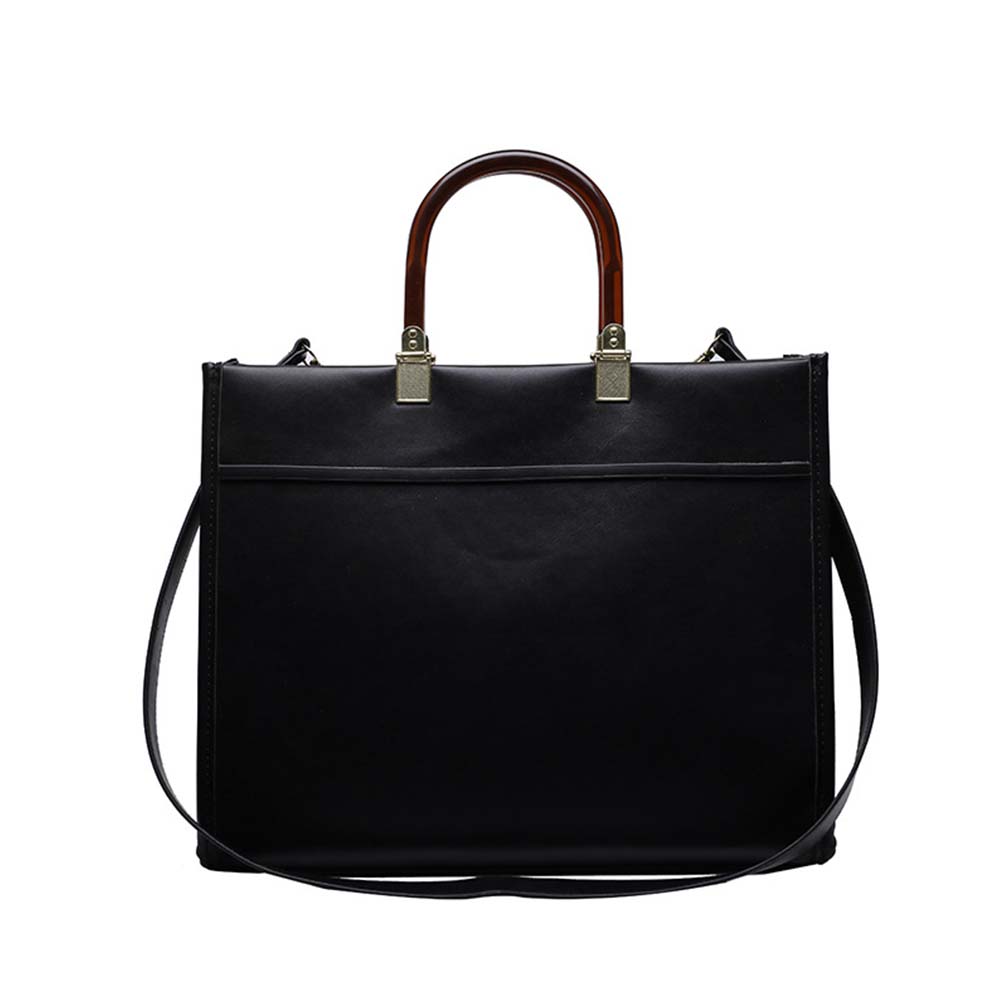 Dollcini fekete strukturált női crossbody kézitáska, felső fogantyúval és vállpánttal