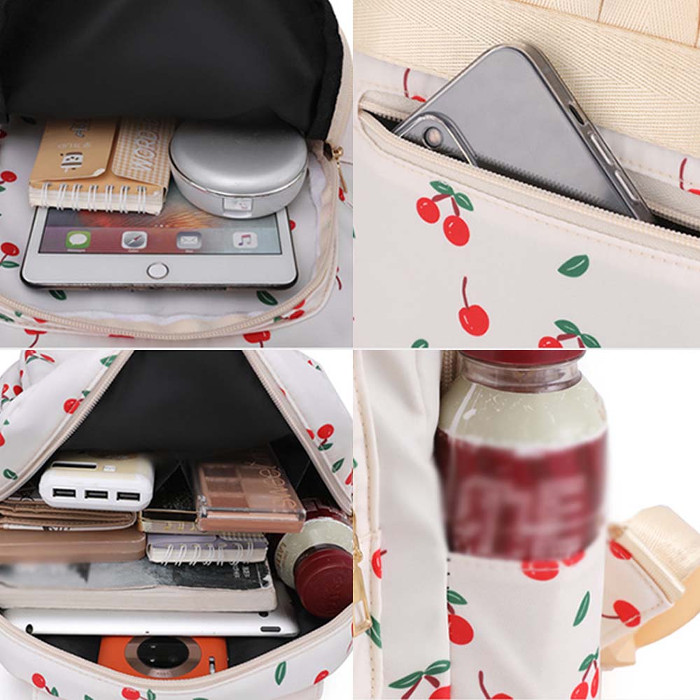 női hátizsák, kompakt, nylon anyagból, laptoprekesszel, belső rekeszekkel