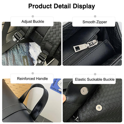 laptoptáska, fekete, műbőr kivitelben, vízálló kivitelben, vállpánttal