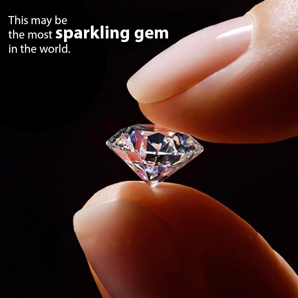 fülbevaló, ezüst, moissanite kővel, 925 ezüst részlettel, fényes részlettel, galériaképen