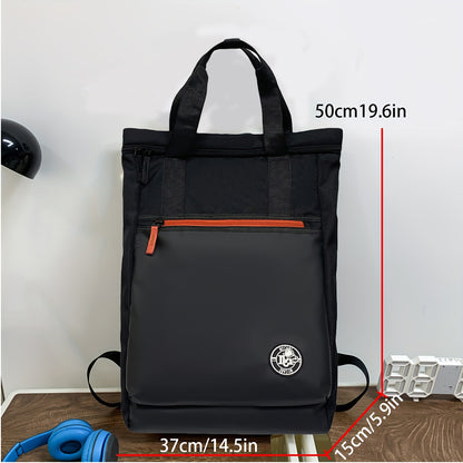fekete uniszex laptop hátizsák méretábrán 50 x 37 x 15 cm jelöléssel