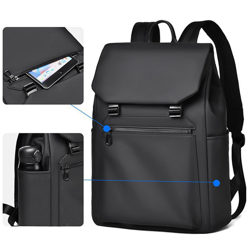 laptop hátizsák, fekete, nylon anyagból, laptoprekesszel, belső rekeszekkel, 546521 modell