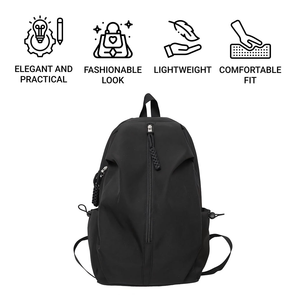 iskolatáska hátizsák, nylon anyagból, laptoprekesszel, utazáshoz bemutatva
