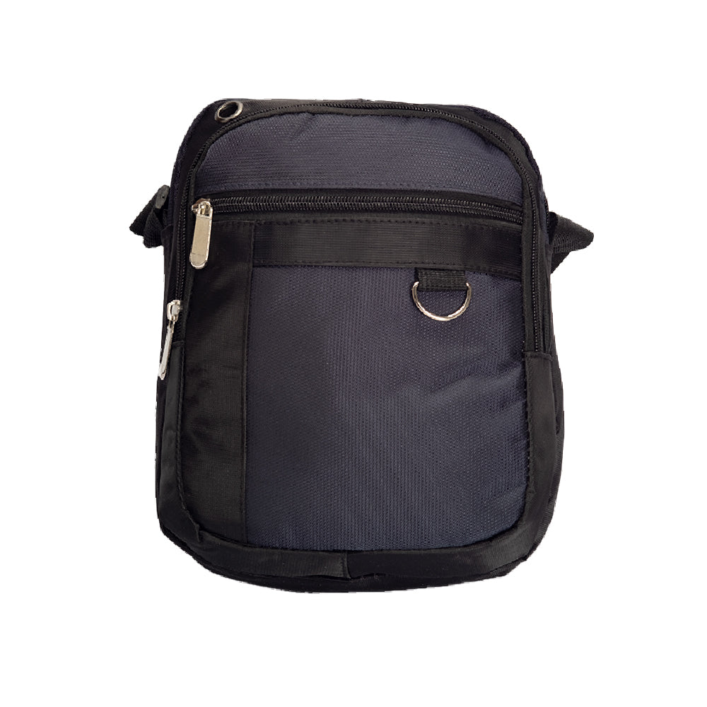 férfi válltáska, sötétkék, kompakt, nylon anyagból, vízálló kivitelben, változatként