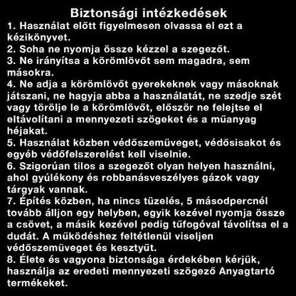 kézi szögbelövő, piros, fém részlettel, főnézetben, 56514865 modell