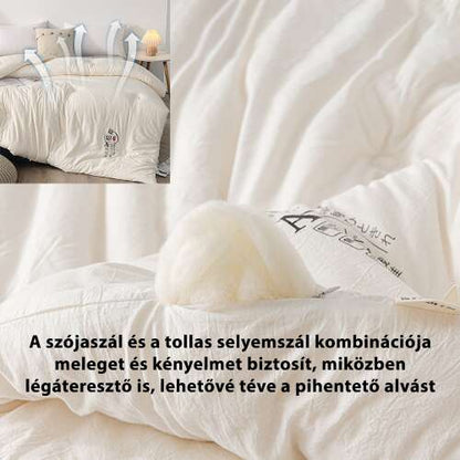 otthoni dekoráció, fehér, steppelt, oldalnézetben