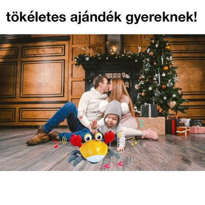 interaktív rák babajáték, karácsonyi családi ajándékjelenetben