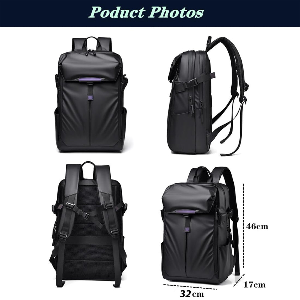 fekete 15,6 hüvelykes laptop hátizsák méretábrán, 46 x 32 x 17 cm jelöléssel