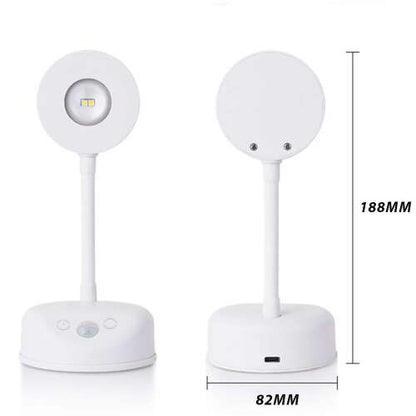 állítható LED asztali lámpa, fehér, 188 x 82 mm méretábrával