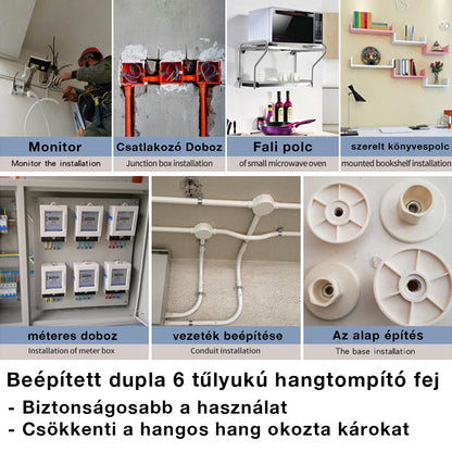 szögbelövő tartozék, alumínium részlettel, oldalnézetben, 7041343 modell