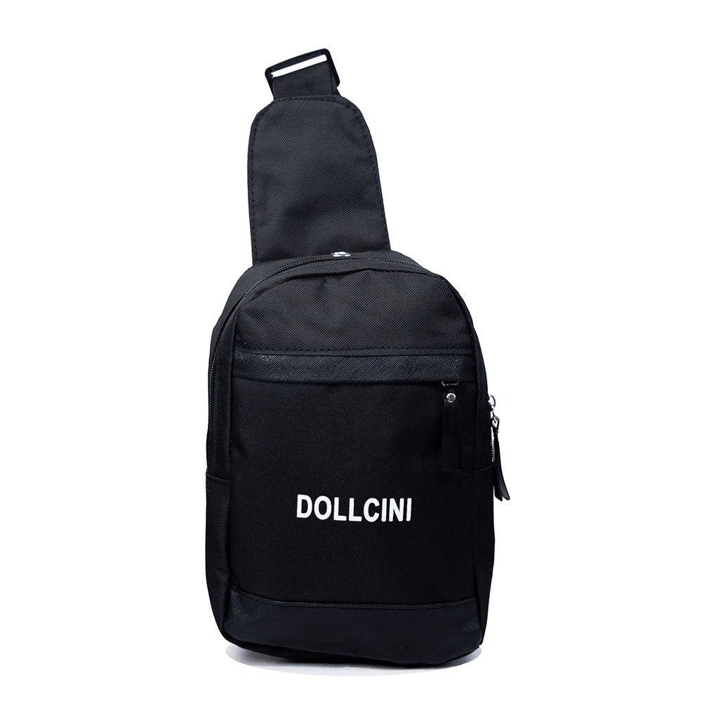 férfi melltáska, fekete, nylon anyagból, vízálló kivitelben, változatként, 001241_new01 modell