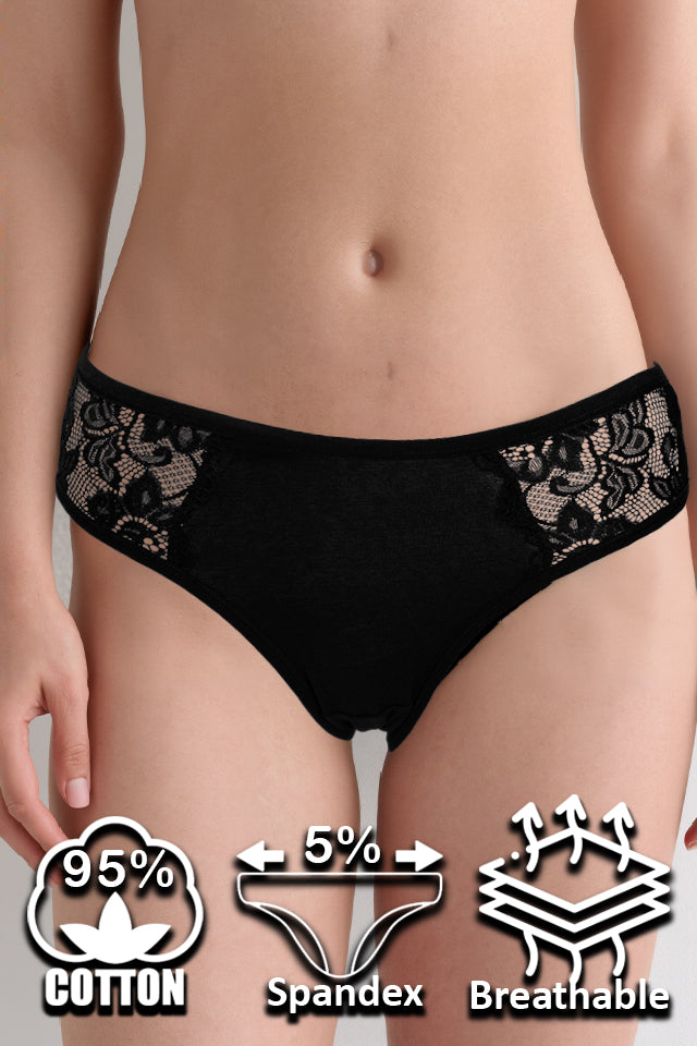 női bugyi, többszínű, 6 részes, pamutból, közeli anyagrészlettel, ZZC_80012_XXL modell