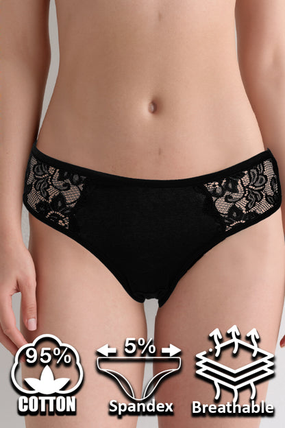 női bugyi, többszínű, 6 részes, pamutból, közeli anyagrészlettel, ZZC_80012_XXL modell