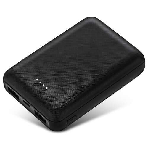 fűthető mellényhez használható fekete power bank, LED töltöttségjelzővel