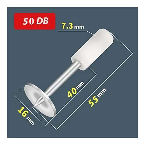 szögbelövőhöz való szeg, 50 db, 7,3 mm és 16 x 40 x 55 mm méretadatokkal