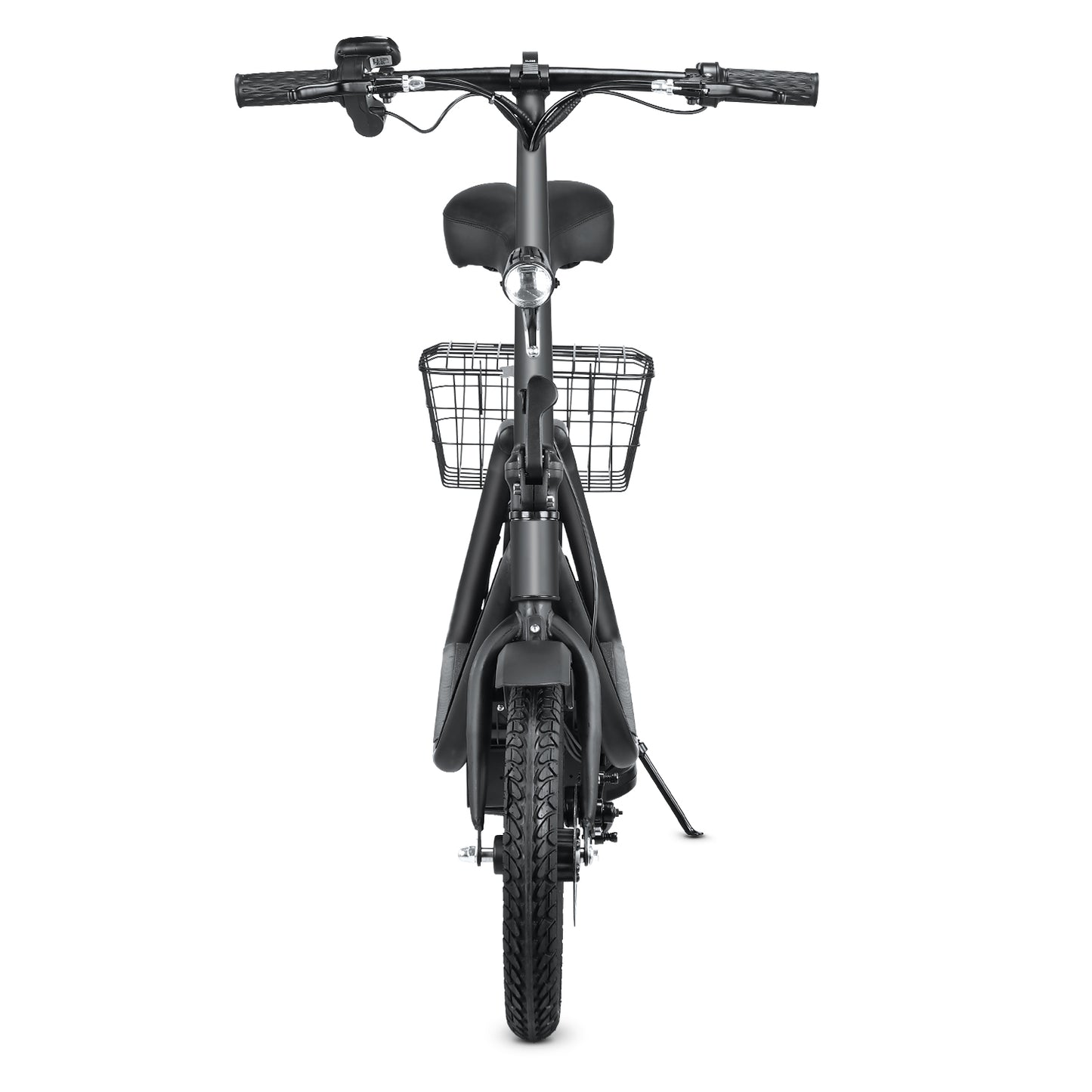 Bogist M5 Elite elektromos roller, elölnézetben kosárral és első lámpával