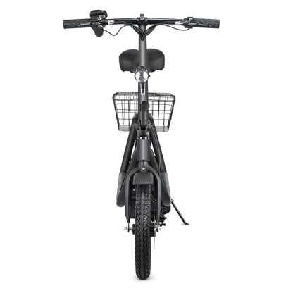 Bogist M5 Elite elektromos roller, elölnézetben kosárral és első lámpával
