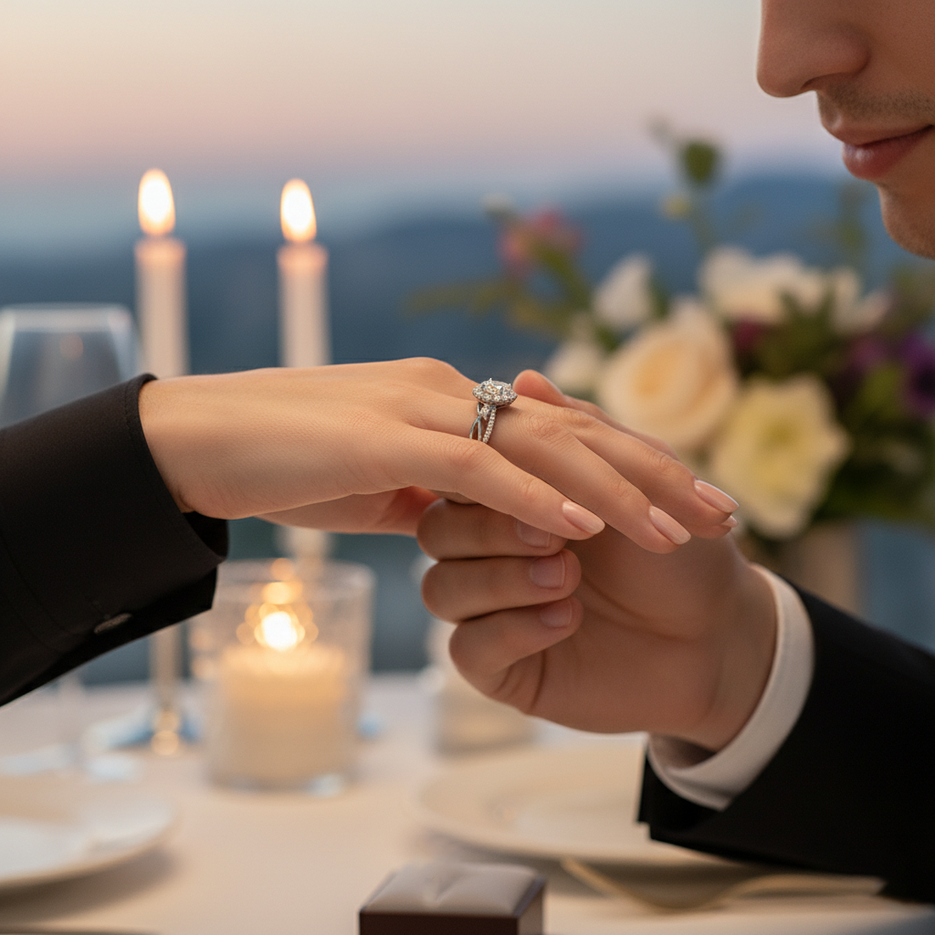 gyűrű, ezüst, moissanite kővel, 925 ezüst részlettel, fényes részlettel
