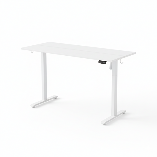 Dollcini elektromosan állítható íróasztal, fehér, 140 x 54 cm-es asztallappal