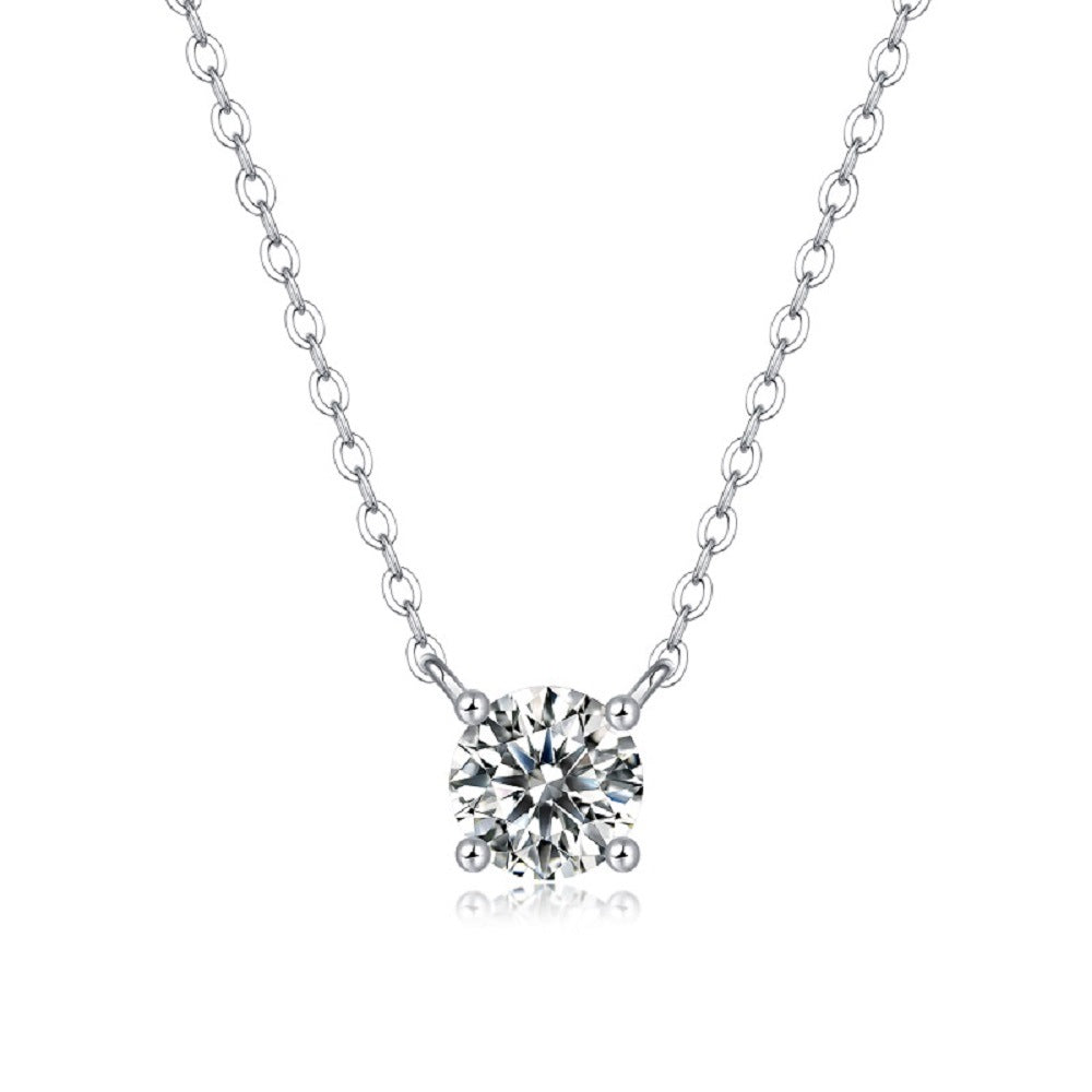 Dollcini 3 karátos moissanite nyaklánc, 925 ezüst lánccal
