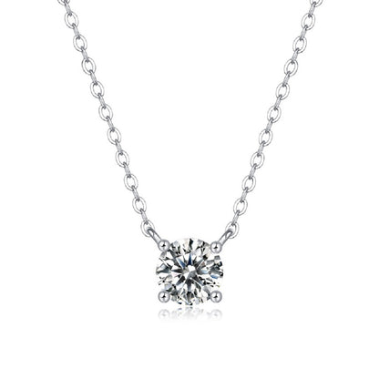 Dollcini 3 karátos moissanite nyaklánc, 925 ezüst lánccal