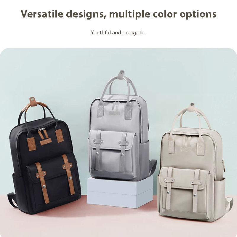 bővíthető unisex laptop hátizsák színváltozatokkal, fekete, szürke és krémszínű kivitelben