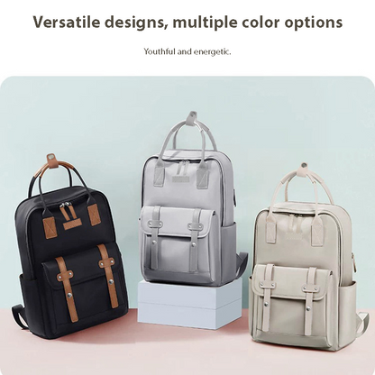 bővíthető unisex laptop hátizsák színváltozatokkal, fekete, szürke és krémszínű kivitelben