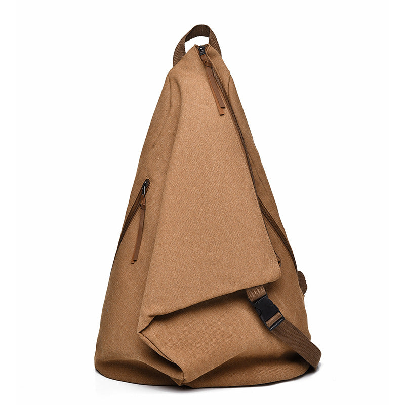 Dollcini barna unisex egypántos sling táska, könnyű textil kivitelben