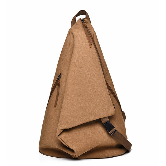 Dollcini barna unisex egypántos sling táska, könnyű textil kivitelben