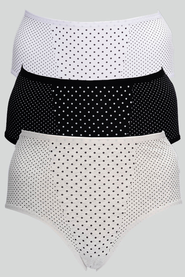 női bugyi, 3 részes, pamutból, rugalmas kialakítással, ZZC_1006_3XL modell