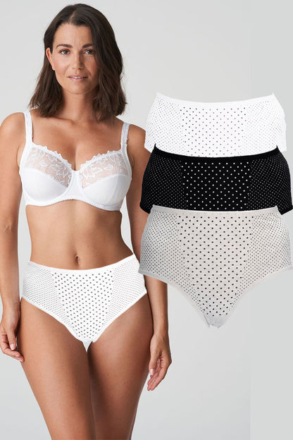 magas derekú női menstruációs bugyi 3 részes szett, modellen és terméknézetben