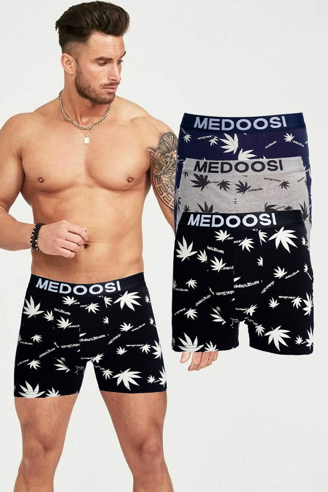 férfi boxeralsó, 3 részes, pamutból, hátoldali nézetben, ZZC_101_L modell
