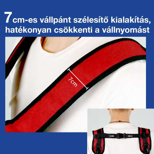 ergonomikus babahordozó, 7 cm széles vállpánttal