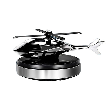 Dollcini helikopter formájú napelemes autóillatosító, ezüst-fekete